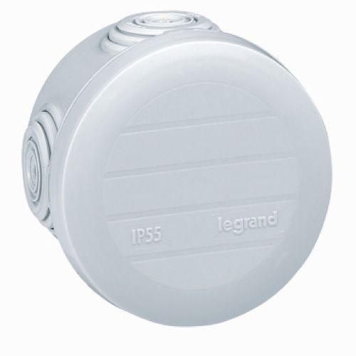 Boîte de dérivation étanche ronde 4 entrées IP55 Plexo Ø60mm