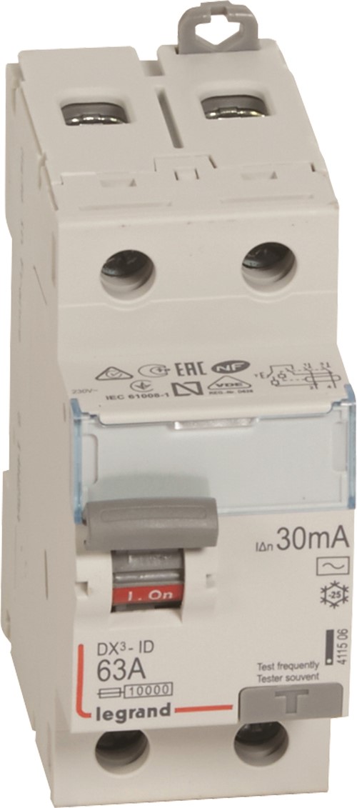 Interrupteur différentiel dx3-id 2p 63a ac 30ma