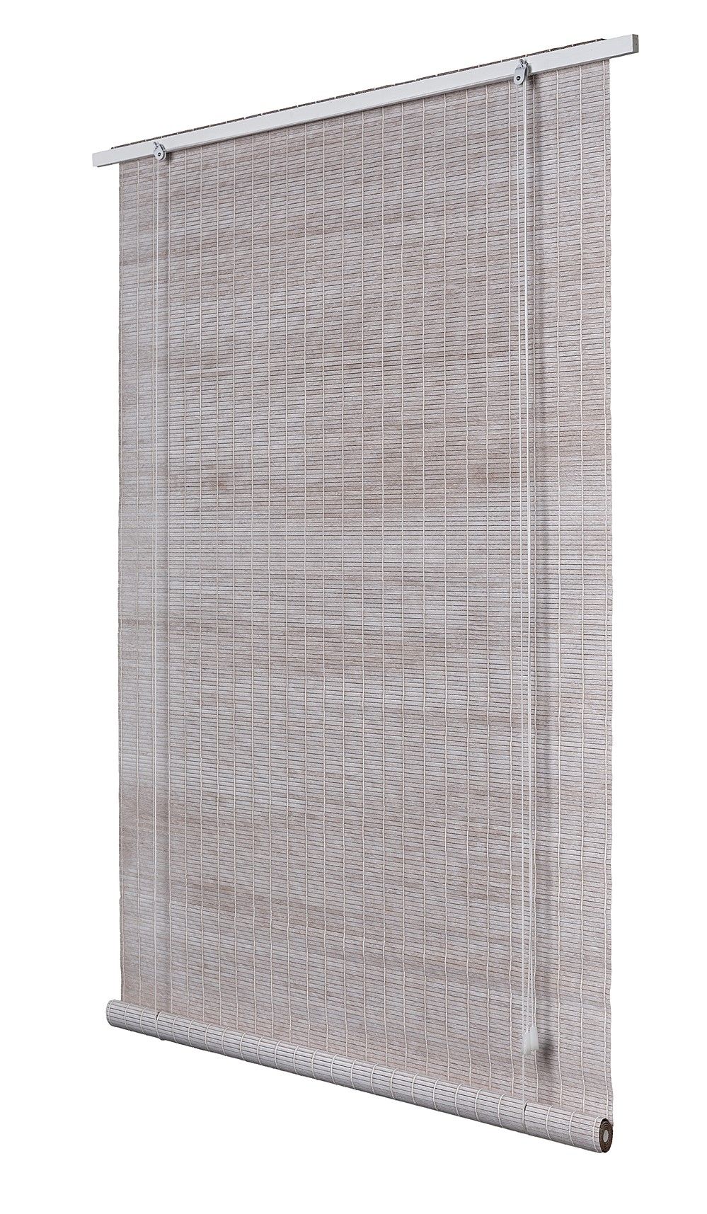 Store enrouleur intérieur/extérieur blanc scandinave larg. 100 cm x haut. 200 cm