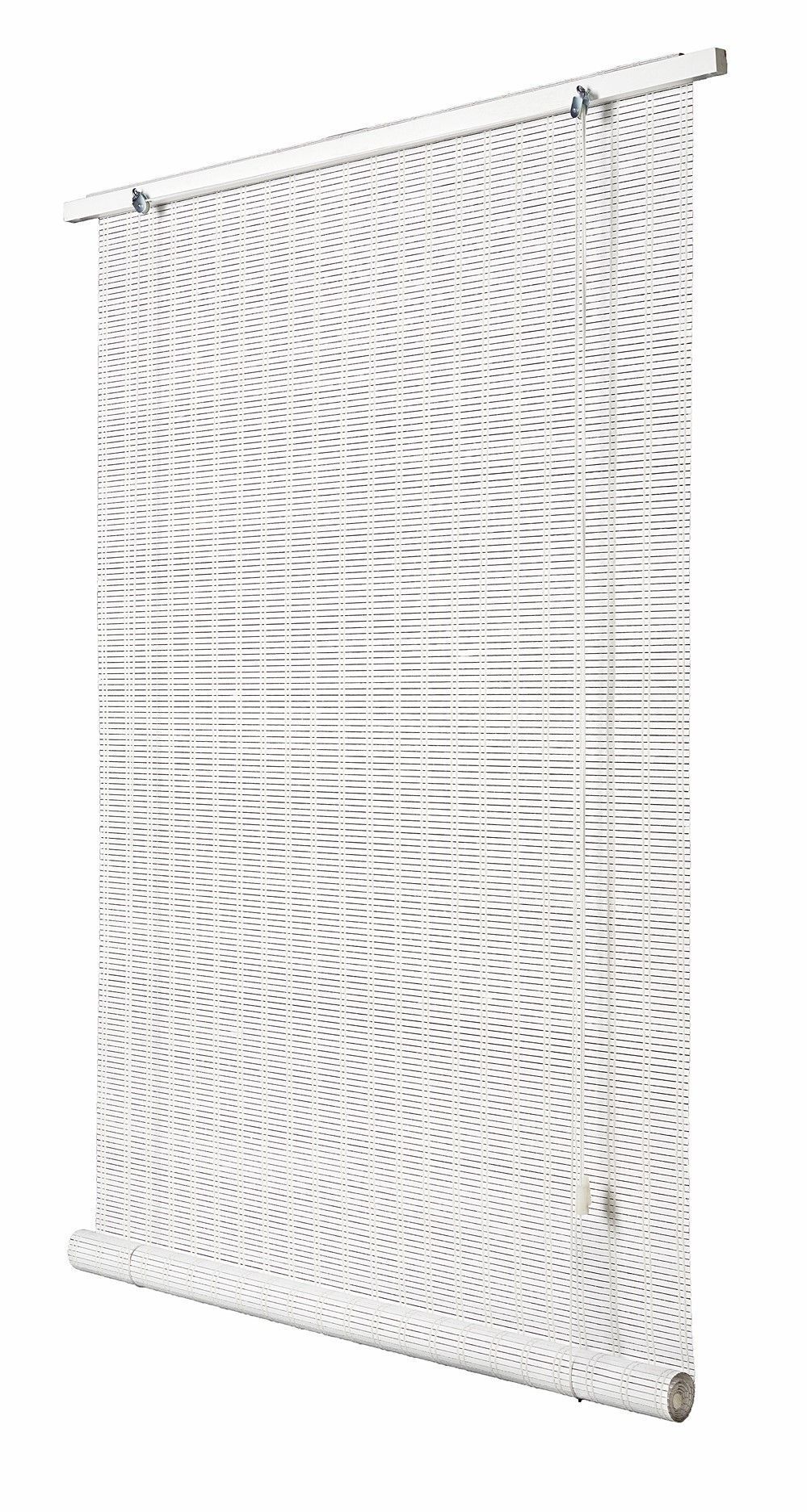 Store enrouleur intérieur/extérieur blanc larg. 120 cm x haut. 220 cm