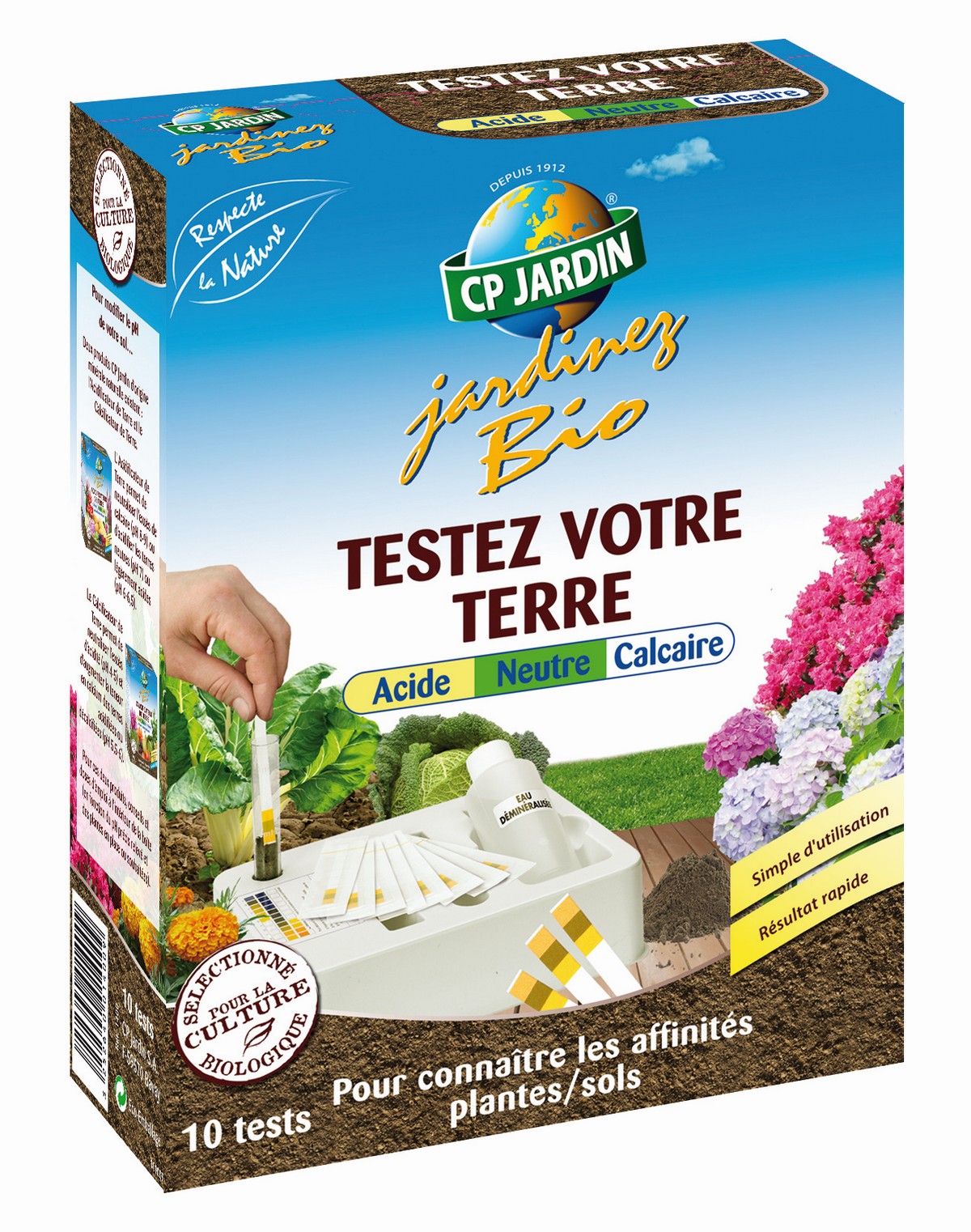 Test de qualite de terre kit ph