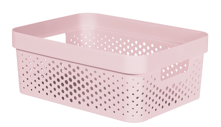 Bac de rangement recyclé rose 11L Infinity - CURVER