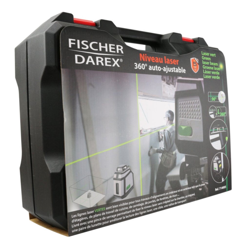 Niveau laser rotatif 360° avec trépied 18 m - FISCHER DAREX