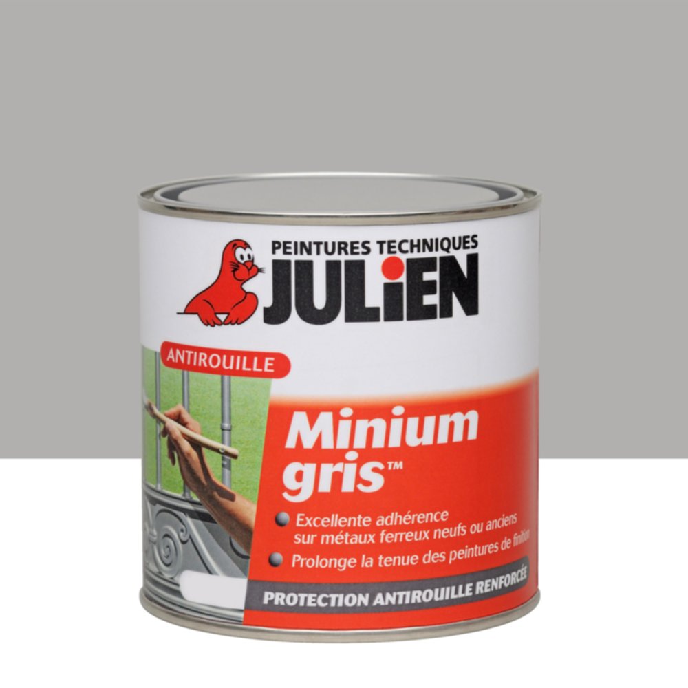 Minium Julien Antirouille Mat Gris Bleuté 2,5 L