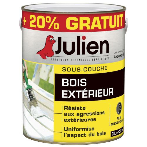 Sous-couche bois extérieur 2,5L + 20% Blanc Mat