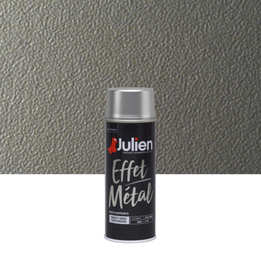 Peinture aérosol Multi-supports Color Touch Effet Métallisé Argent 400ml - JULIEN