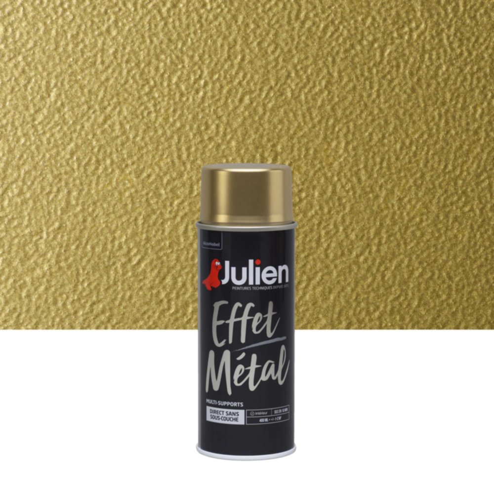 Peinture aérosol Multi-supports Color Touch Effet Métallisé Or 400ml - JULIEN