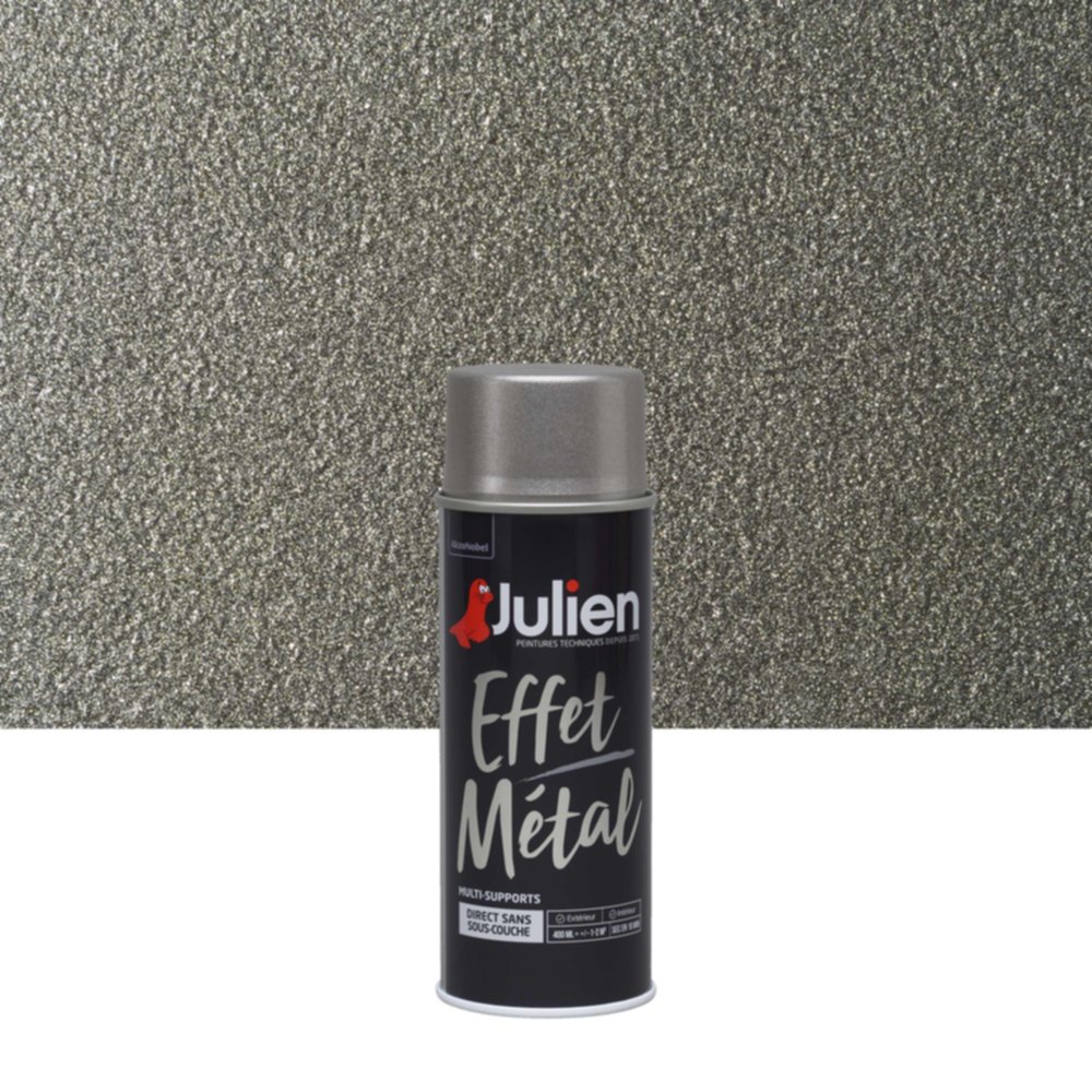 Peinture aérosol Multi-supports Color Touch Effet Métallisé Gris Metallise 400ml - JULIEN