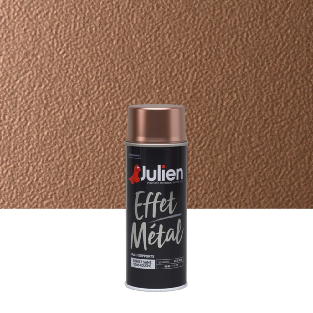 Peinture aérosol Multi-supports Color Touch Effet Métallisé Cuivre 400ml - JULIEN