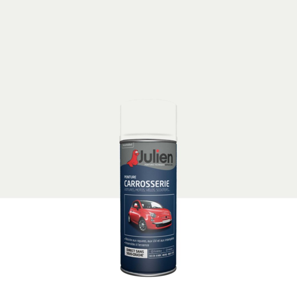 Peinture aérosol Carrosserie Blanc Pur Brillant 400ml - JULIEN