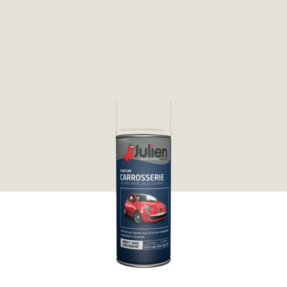 Peinture aérosol Carrosserie Blanc Nacre Brillant 400ml - JULIEN