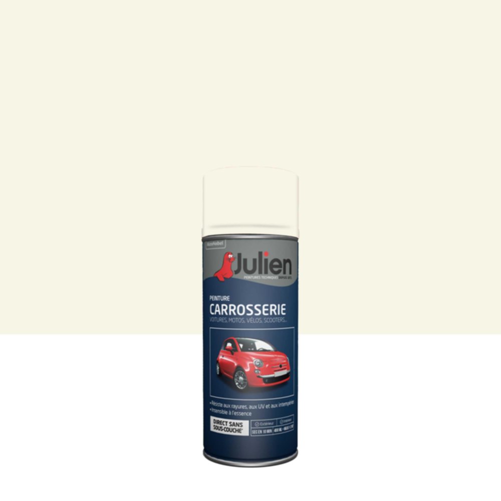 Peinture aérosol Carrosserie Blanc Cygne Brillant 400ml - JULIEN