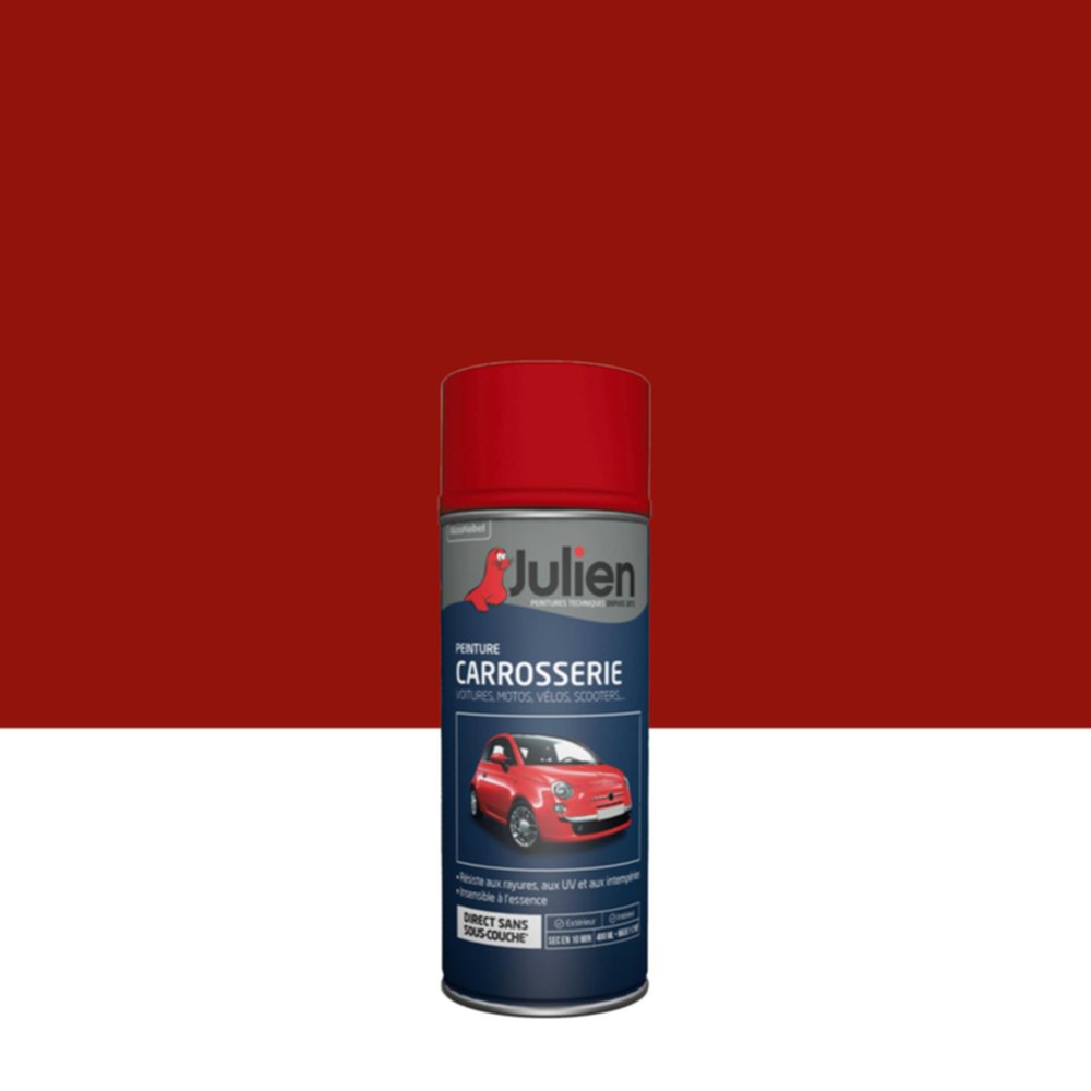 Peinture aérosol Carrosserie Rouge Ferrari Brillant 400ml - JULIEN