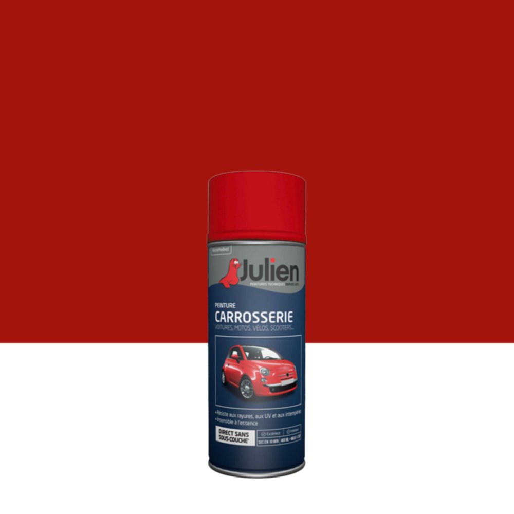 Peinture aérosol Carrosserie Rouge Sang Brillant 400ml - JULIEN