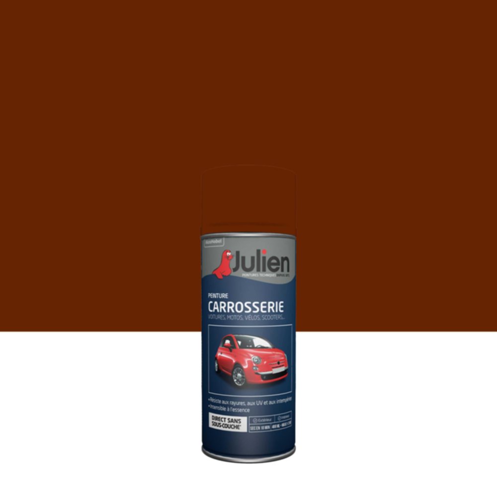 Peinture aérosol Carrosserie Rouge Bordeaux Brillant 400ml - JULIEN