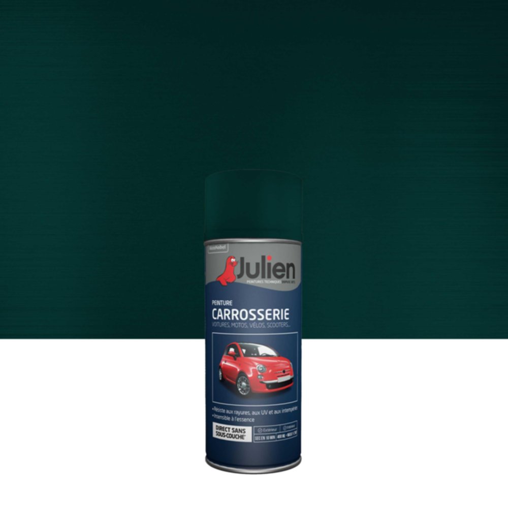 Peinture aérosol Carrosserie Métallisé Vert Fonce 400ml - JULIEN