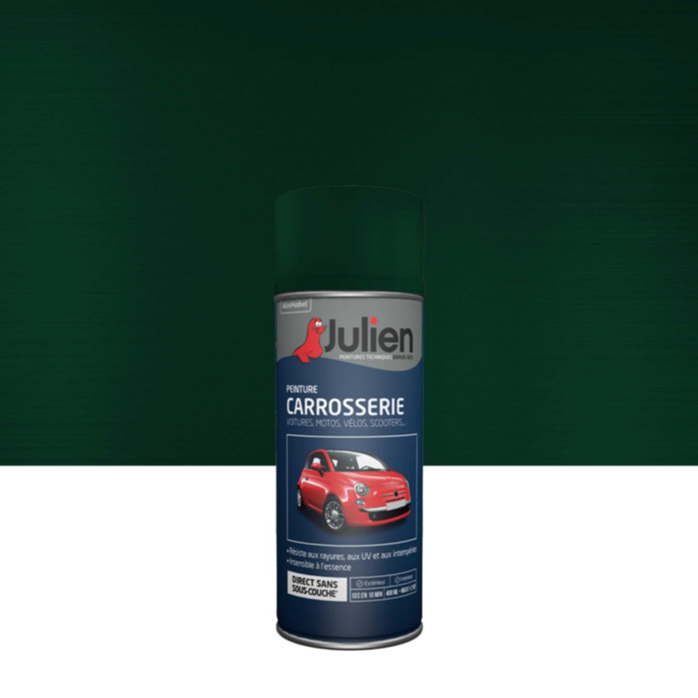 Peinture aérosol Carrosserie Métallisé Vert Polo 400ml - JULIEN