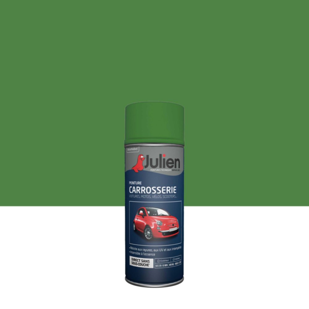 Peinture aérosol Carrosserie Vert Brillant 400ml - JULIEN