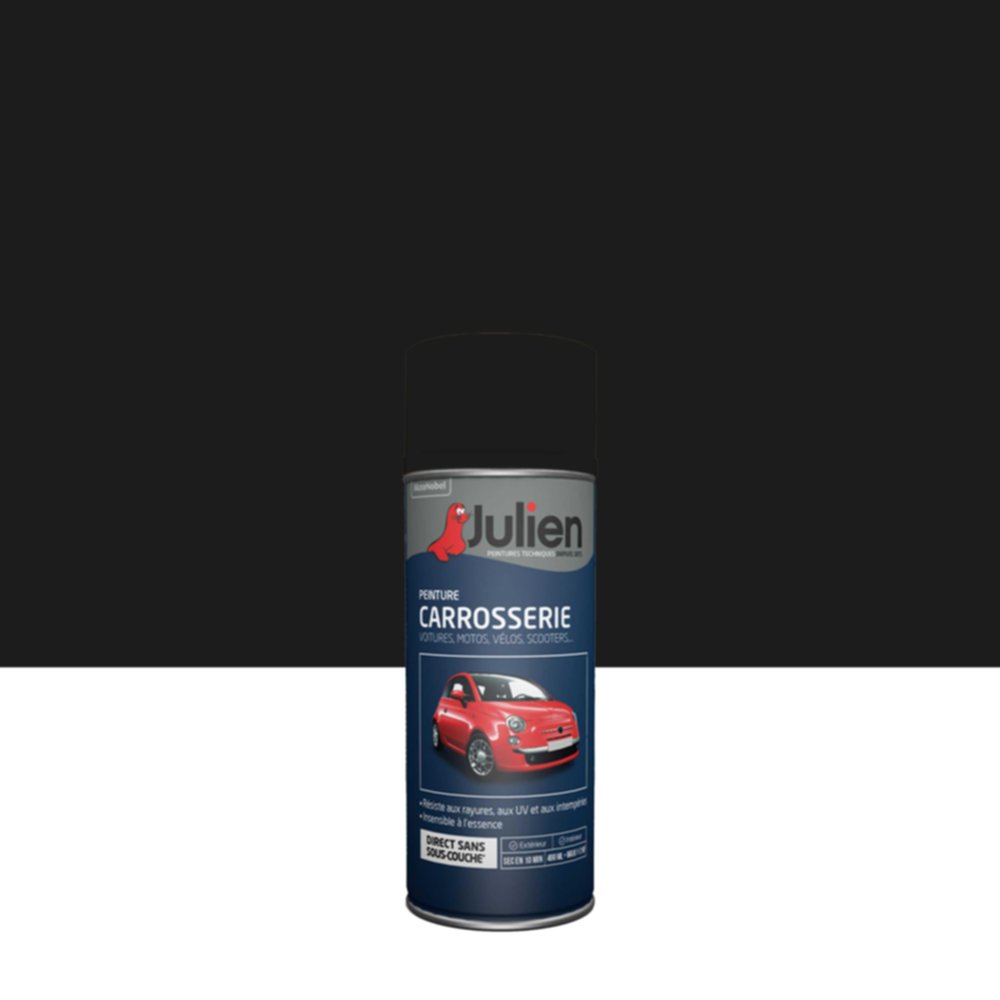 Peinture aérosol Carrosserie Noir Brillant 400ml - JULIEN