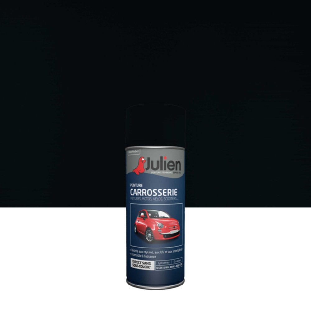 Peinture aérosol Carrosserie Métallisé Noir 400ml - JULIEN