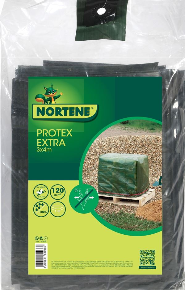 Bâche de protection co-extrudée LDPE 120g/m² Vert 3x4m