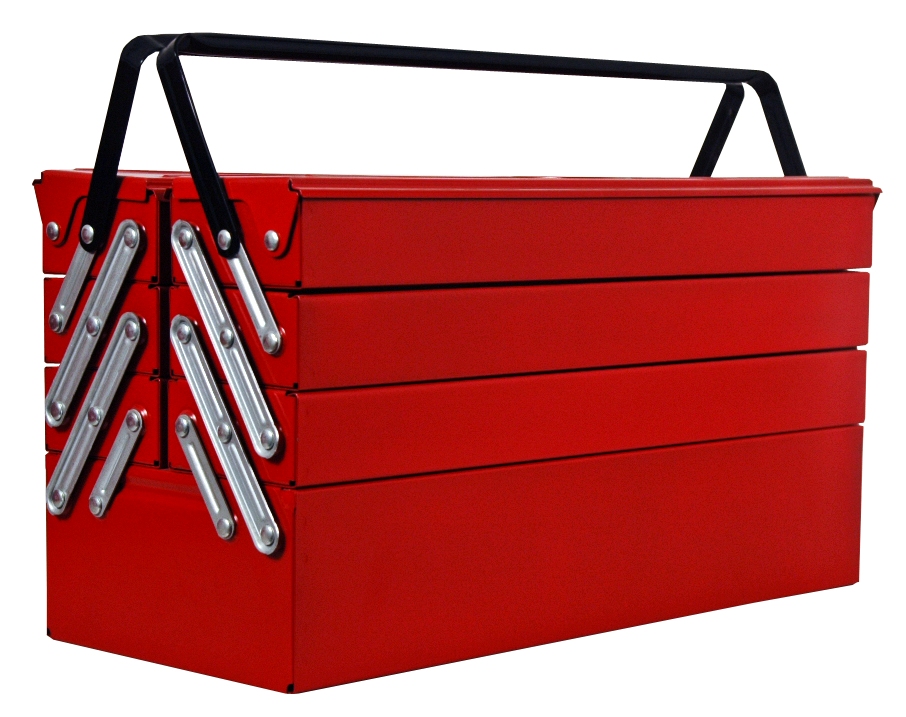 Boite outils 47/3 métal rouge p24,5xl47xh24,50 cm