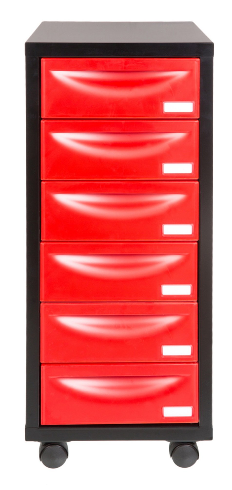 Module Brico Box 6 tiroirs sur roulettes 72x30x39cm Rouge - PIERRE HENRY