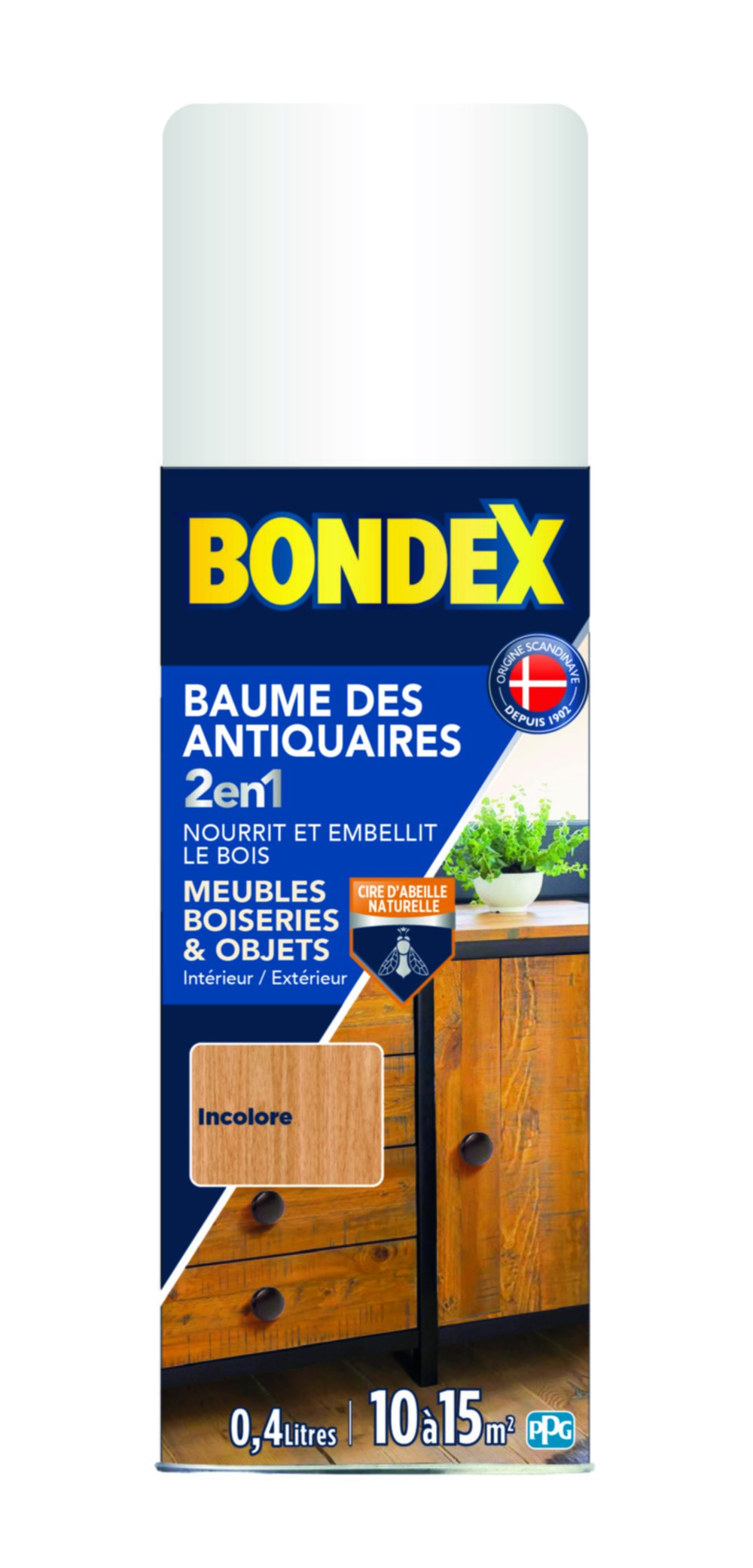 Baume des antiquaires aerosol incolore 400ml BONDEX