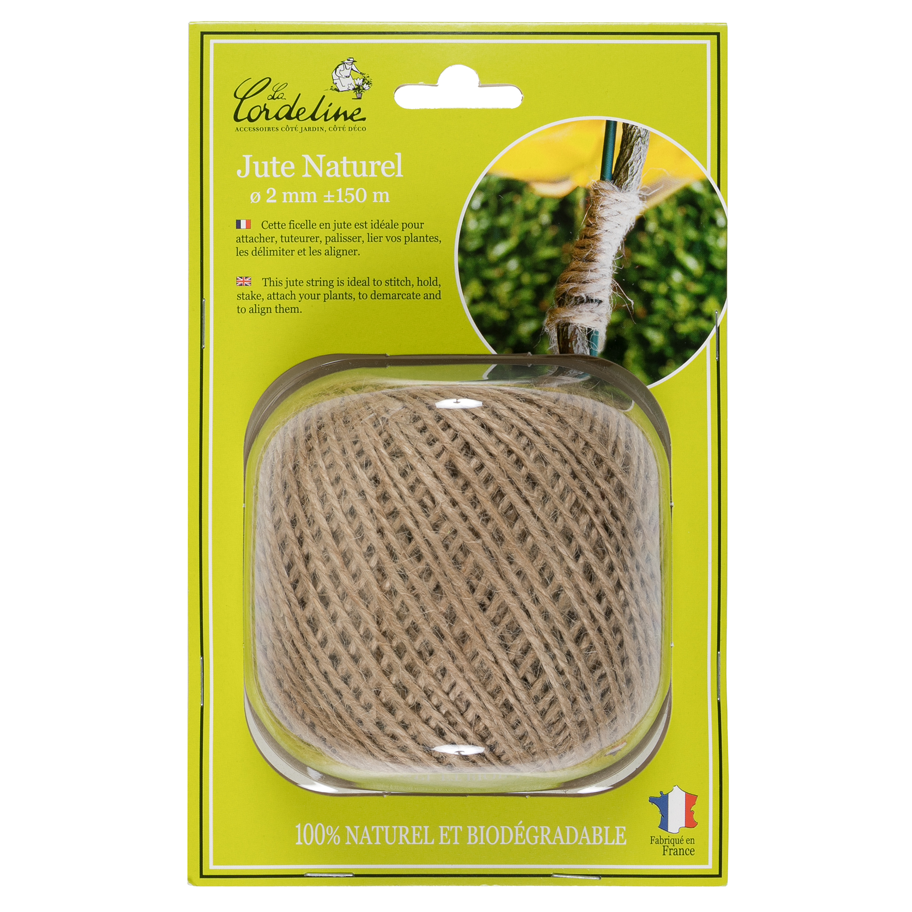 Pelote 200 g jute ø2mm ±150m - couleur naturel