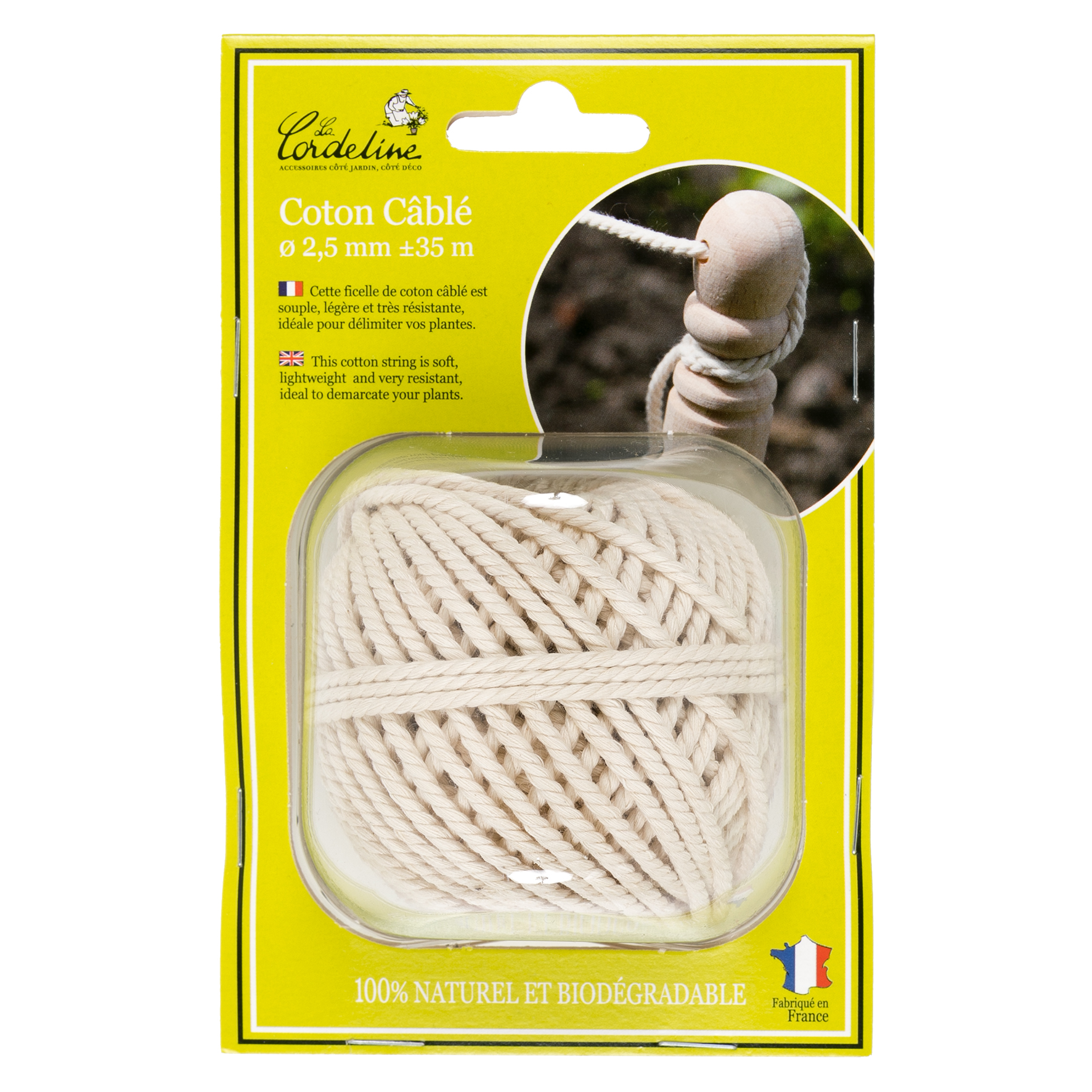 Pelote 100g coton câble ø2.5mm ±35m