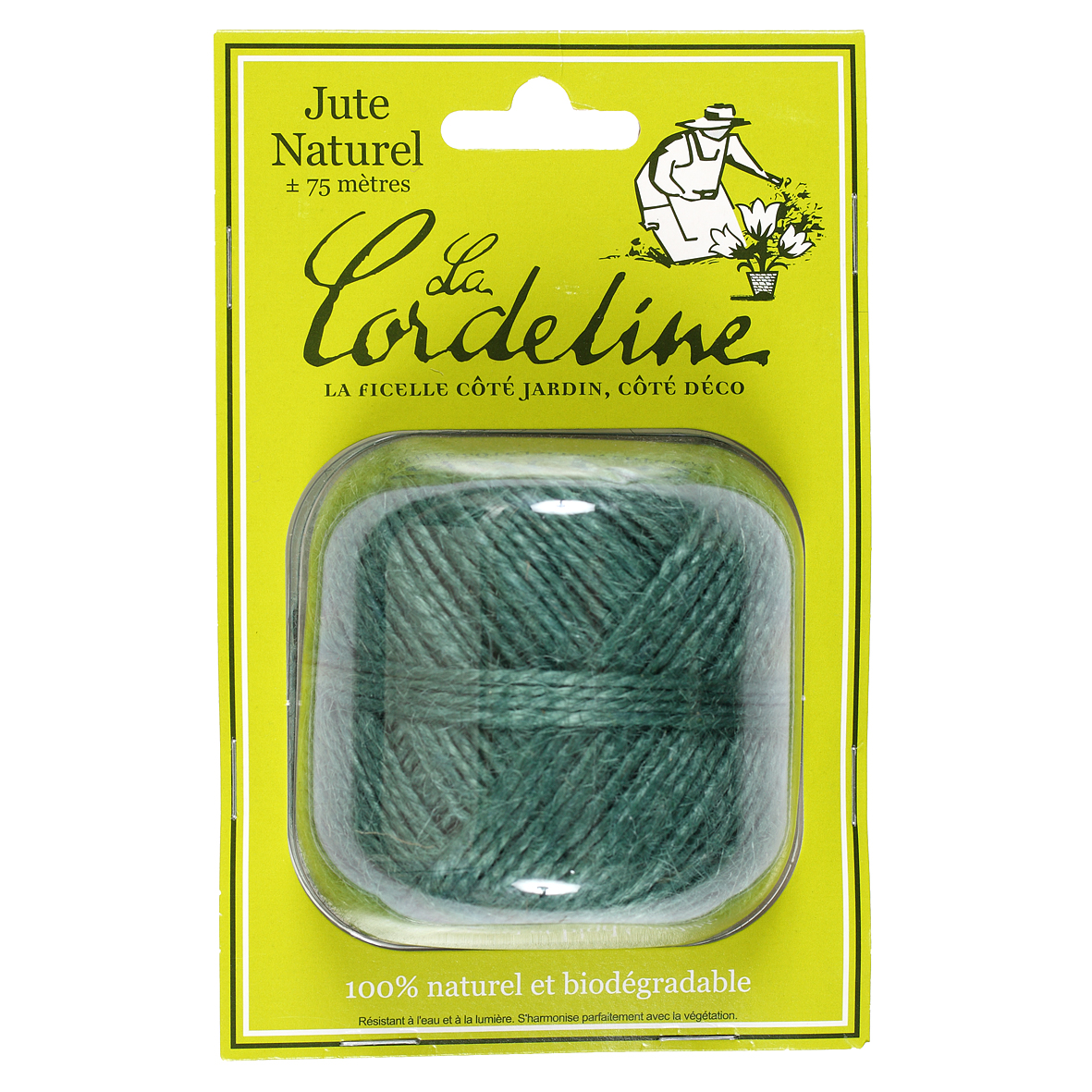 Pelote 100g jute ø2mm ±75m - couleur menthe