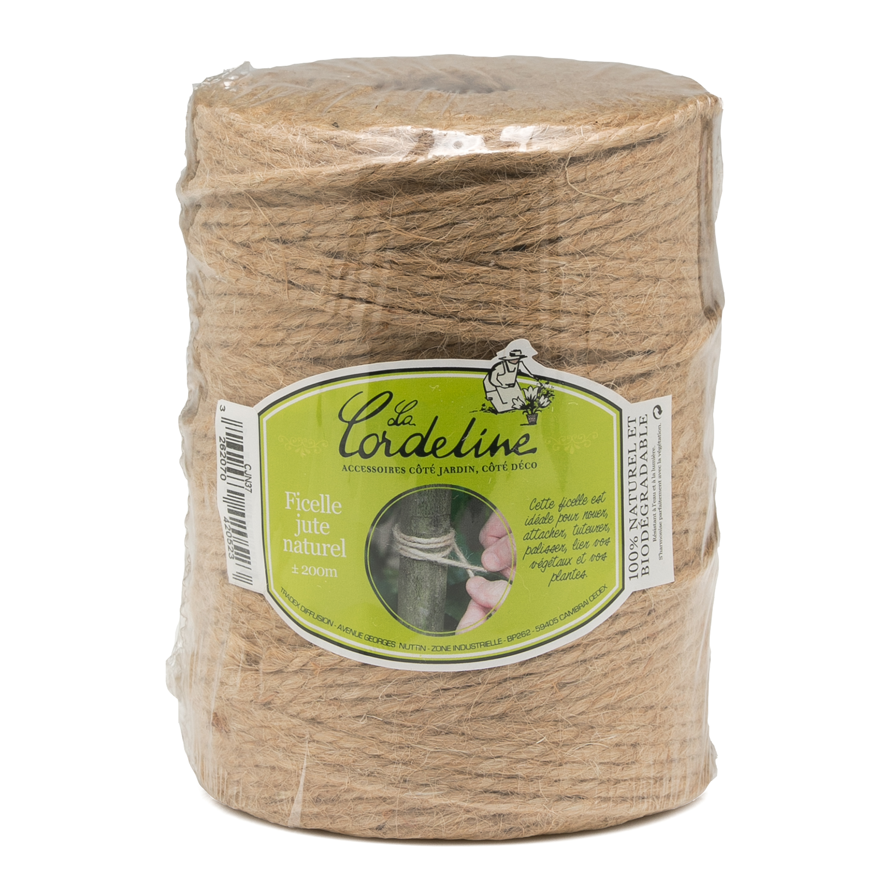 Roll ficelle jute 1kg ø3.5mm ±200m