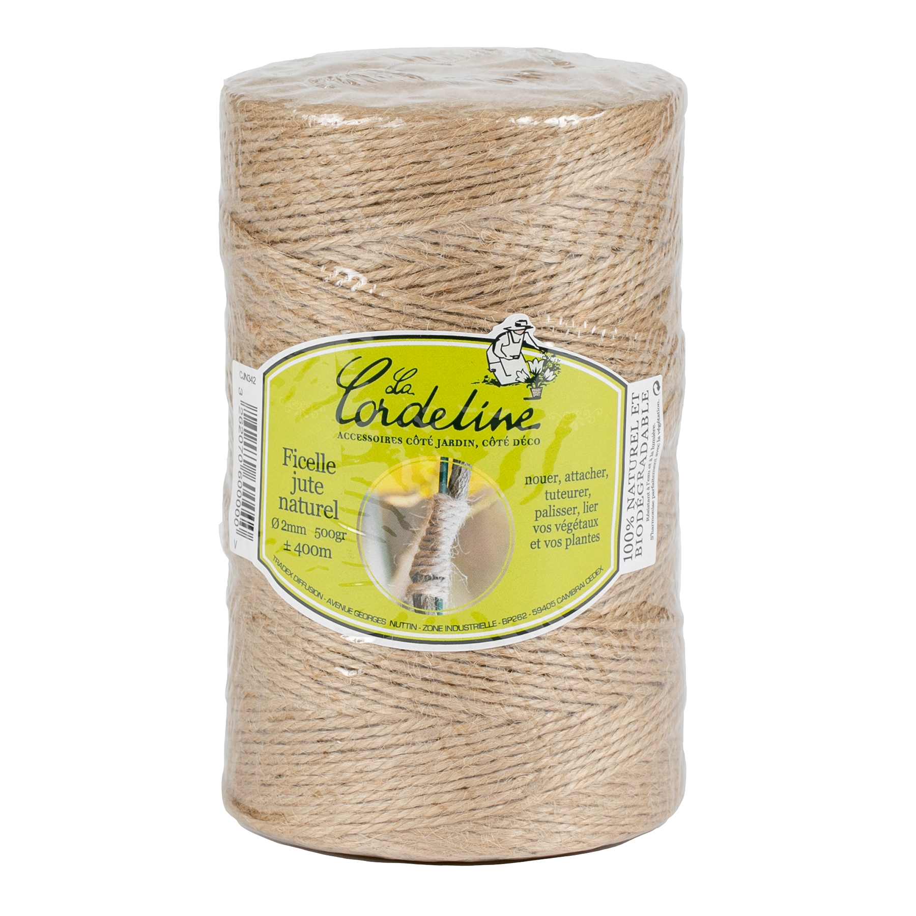 Roll 500g ficelle jute 2.4/3 ø 2mm ± 400 m