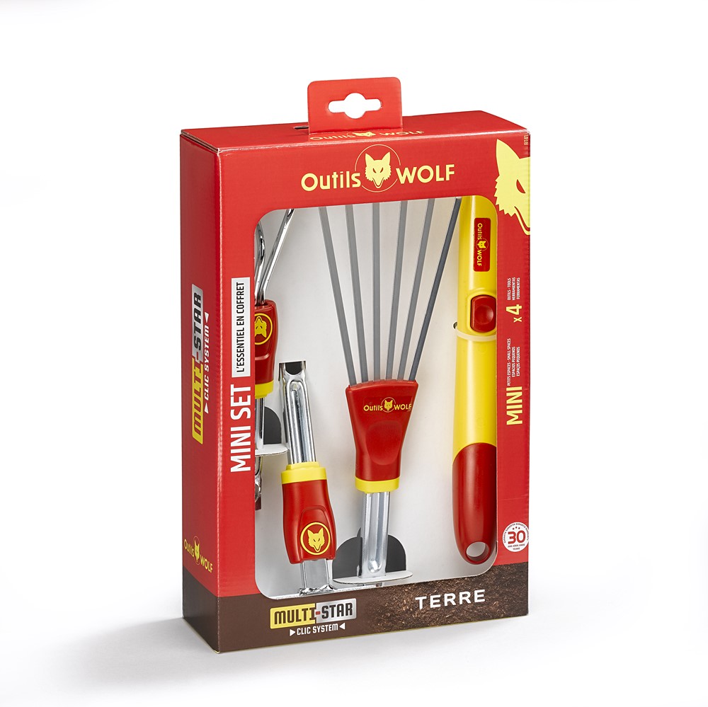 Mini-set Multi-Star 3 outils + manche - OUTILS WOLF