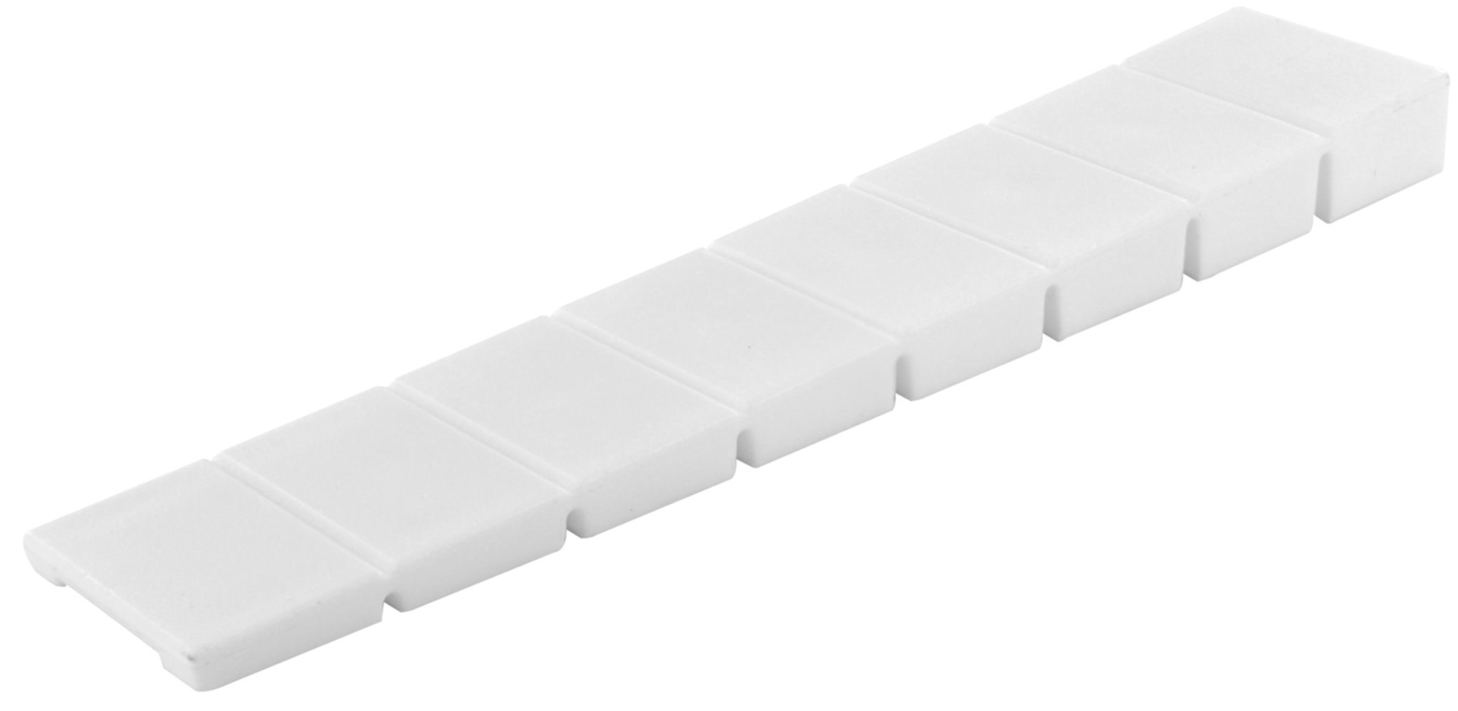 Cales sécables, 100x20x8mm. Plastique blanc x4