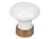 Bouton d30 porcelaine blanc