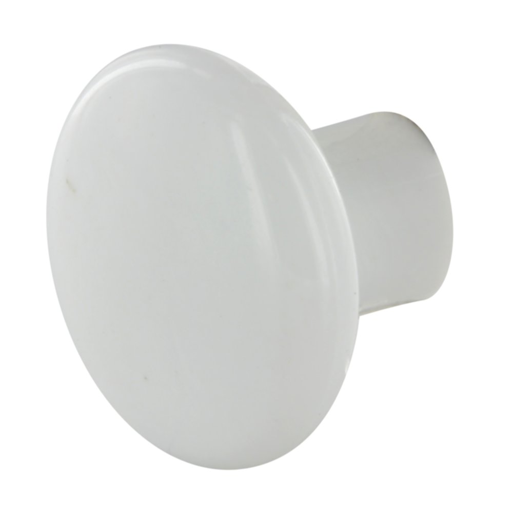 Bouton Sans insert D26mm H.21mm Plastique blanc