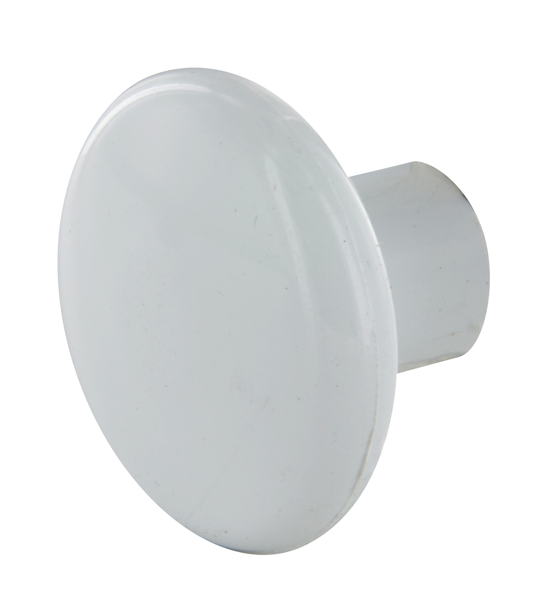 Bouton rond diamètre 35mm plastique blanc X6