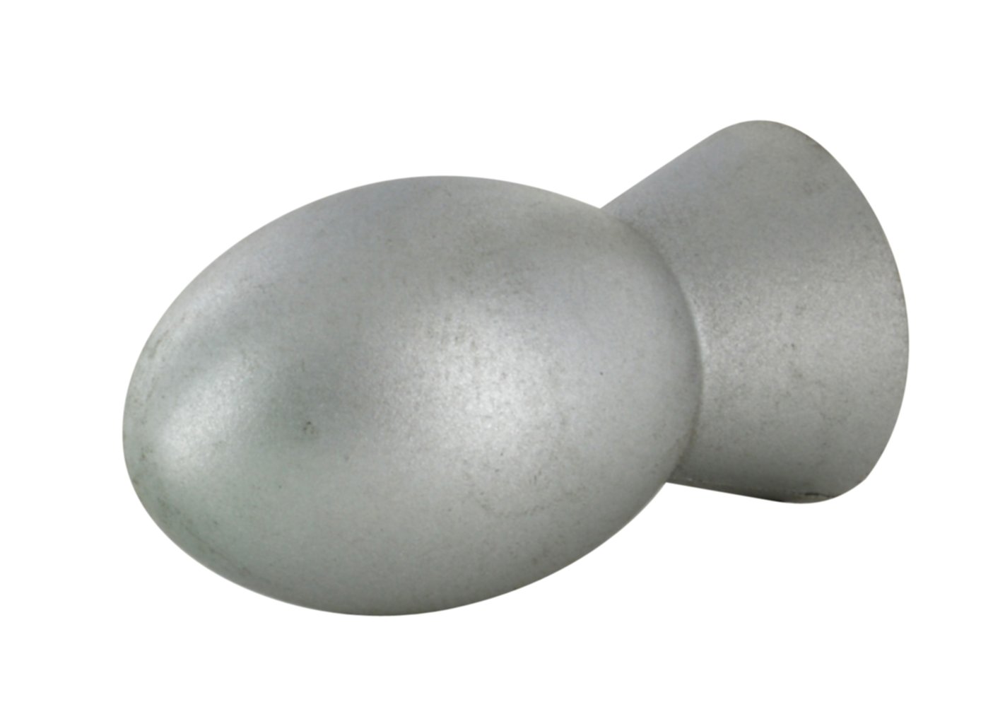 Bouton Olive D15mm P.30mm Plastique gris alu