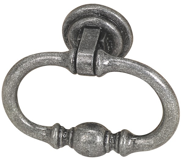 Anneau tombant h48 l55 zamak vieil argent