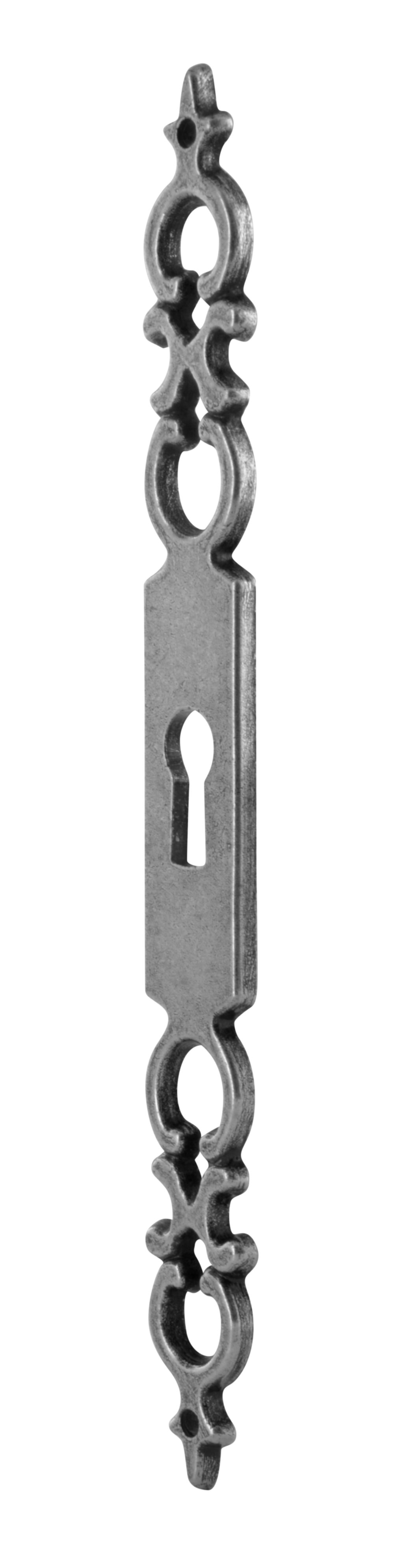 Entrée rustique H.142mm E128mm Zamak vieil argent