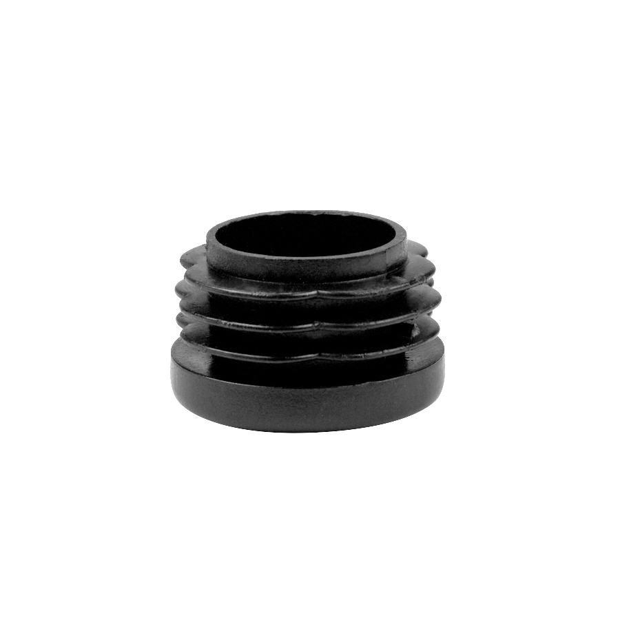 Embout rond rentrant noir diamètre 25 mm X4