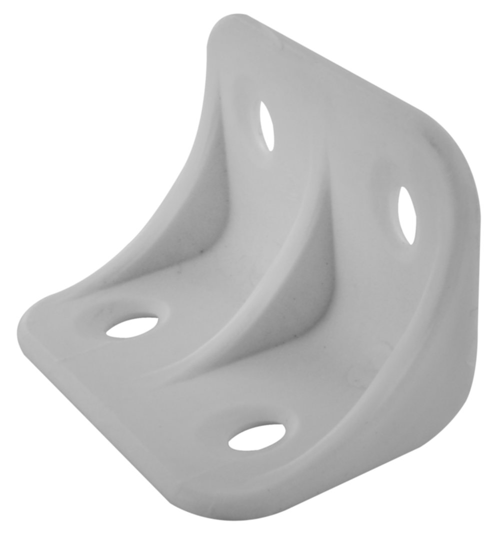 Equerre de chaise 24x24x36mm plastique blanc x4