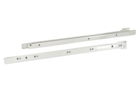 Coulisse L500mm/25kg acier blanc fixation latérale