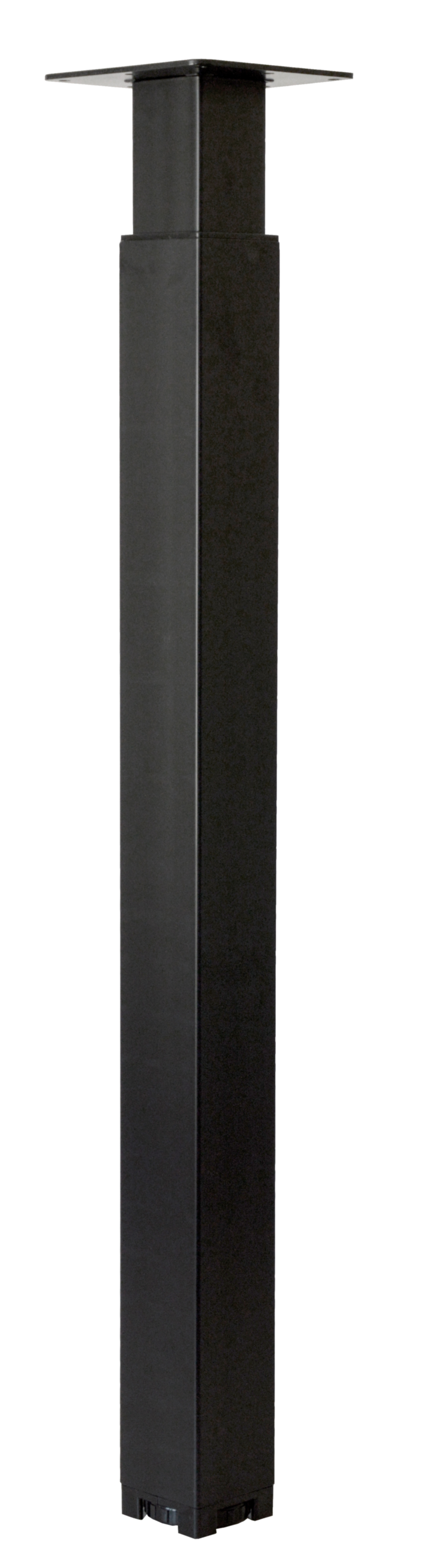 Pied de meuble réglable acier noir 60 x 60 x H700/1100 mm - CIME
