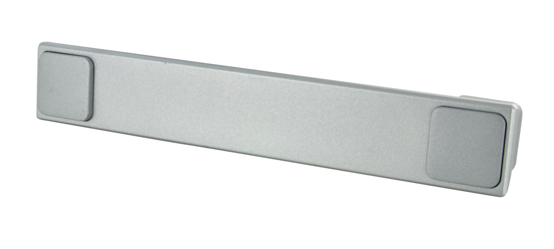 Poignée rectangle Entraxe 128mm Plastique gris alu