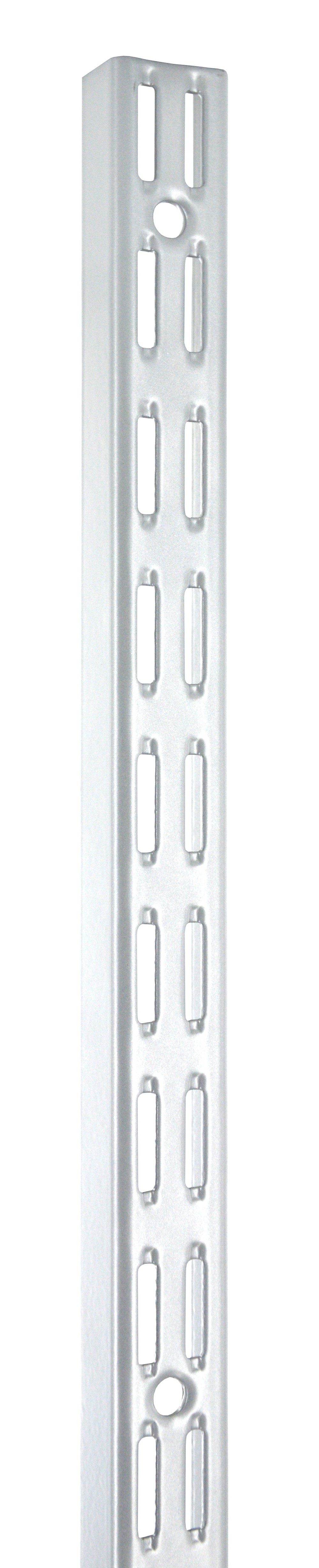 Crémaillère double H1500mm entraxe 32mm acier époxy blanc