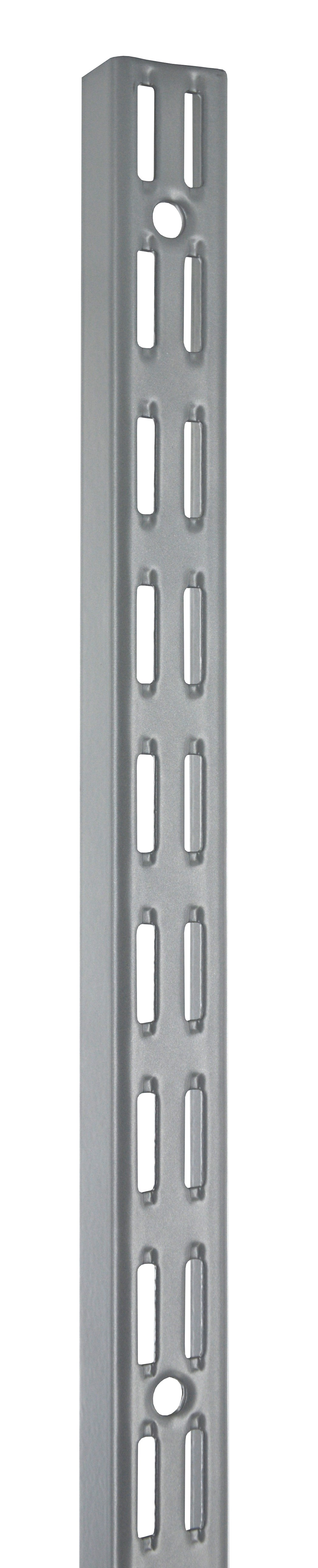 Crémaillère double H1500mm entraxe 32mm acier époxy gris