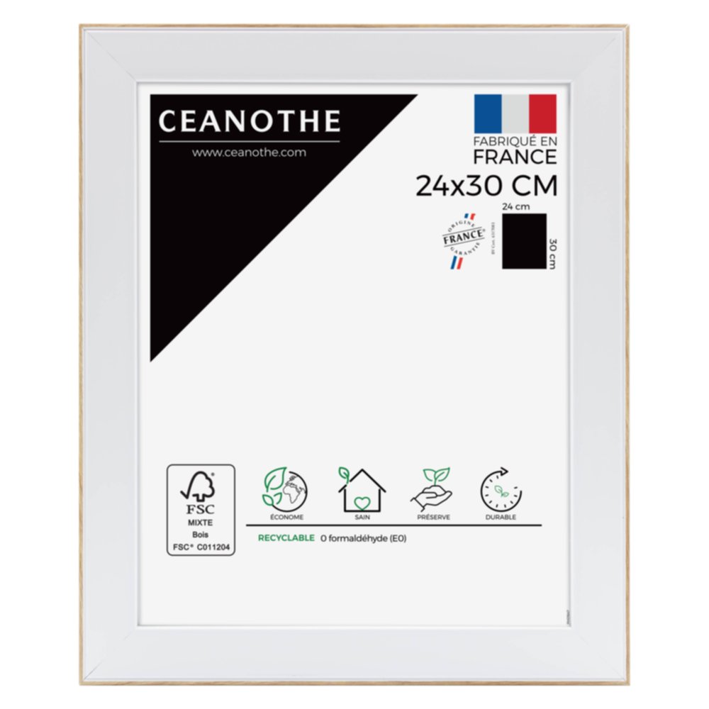 Cadre photo Newton bois 24x30cm - CEANOTHE