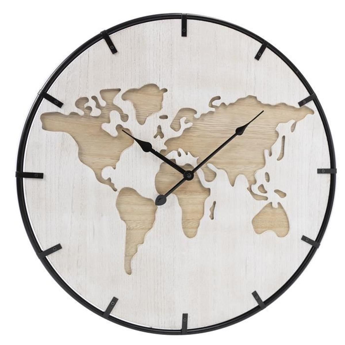 Horloge Map Monde 53 cm